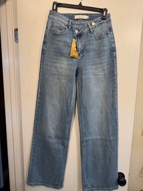 Lizette Collection Light Blue Wide Leg Jeans